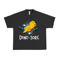 Pigment Black Dino Sore Funny Dinosaur Workout Gym Fitness Lifting Urban Heavy Tee - longCreatives