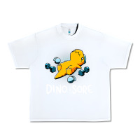 Dino Sore Funny Dinosaur Workout Gym Fitness Lifting Urban Heavy Tee | Teevron