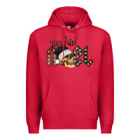 Cardinal rockin noel skull Premium Hoodie - CowhideDigitalArt
