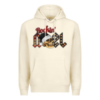Sandshell rockin noel skull Premium Hoodie - CowhideDigitalArt