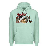 Seafoam rockin noel skull Premium Hoodie - CowhideDigitalArt