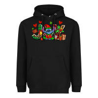 Black joy with christmas elf stitch Heavyweight Hoodie - AdoDesignShop