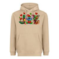 Mushroom joy with christmas elf stitch Heavyweight Hoodie - AdoDesignShop