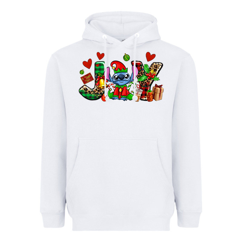 Joy With Christmas Elf Stitch Heavyweight Hoodie by AdoDesignShop | Teevron