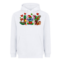 White joy with christmas elf stitch Heavyweight Hoodie - AdoDesignShop