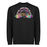 Black happy mothers day Heavyweight Sweatshirt - SublimationCraftShop
