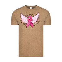 Vintage Coffee Cancer ribbon angel wings Cancer Awareness Vintage Tee - HowdyJamesFarm