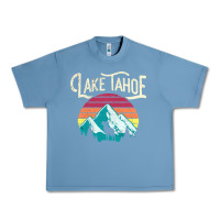 Pebble Blue Vintage Lake Tahoe Mountains Retro T Urban Heavy Tee - longCreatives