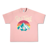 Salmon Vintage Lake Tahoe Mountains Retro T Urban Heavy Tee - longCreatives