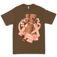 Cacao Cancer diva peach ribbon Premium Tee - NancyCooperArtShop
