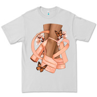 Dove Grey Cancer diva peach ribbon Premium Tee - NancyCooperArtShop