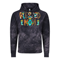 Cloud Black Blessed Mom Vintage Hoodie - CowCowDesign