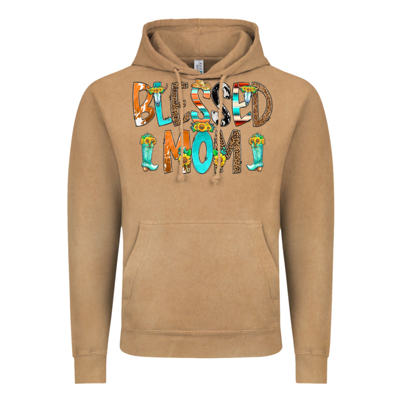 Blessed Mom Vintage Hoodie by CowCowDesign | Teevron