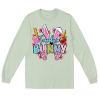 Matcha Easter Teacher bunny Long Sleeve Tee - OliviaCreatesArt