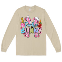 Mushroom Easter Teacher bunny Long Sleeve Tee - OliviaCreatesArt