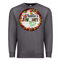 Charcoal Heather santa's favorite custom medical occupation Premium Sweatshirt - AdoDesignShop