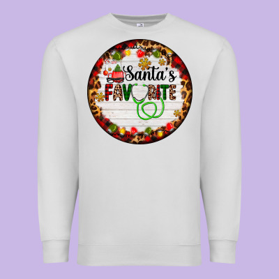 Santa's Favorite Custom Medical Occupation Premium Sweatshirt Designed By Adodesignshop