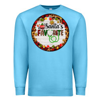 Ocean Blue santa's favorite custom medical occupation Premium Sweatshirt - AdoDesignShop