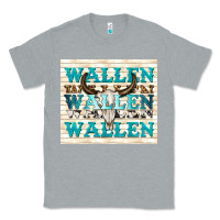Heather Grey wallen with bull skull Classic Tee - TumblerDesignByShophia