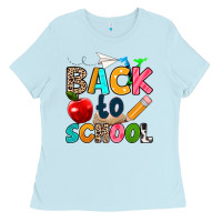 Baby Blue back to school Ladies Tee - texasbilliewilder