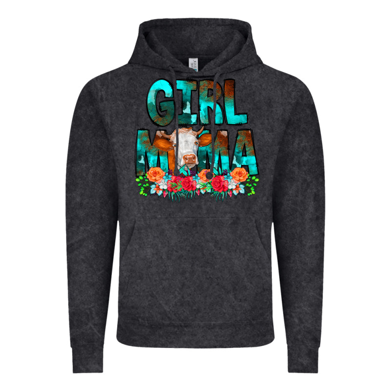 Girl Mama Flowers Cow Vintage Hoodie by CowCowDesign | Teevron