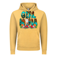 Vintage Mustard Girl Mama Flowers Cow Vintage Hoodie - CowCowDesign