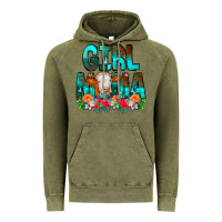 Vintage Olive Girl Mama Flowers Cow Vintage Hoodie - CowCowDesign