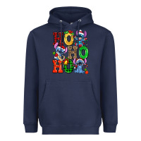 Navy ho ho ho stitch Heavyweight Hoodie - AdoDesignShop