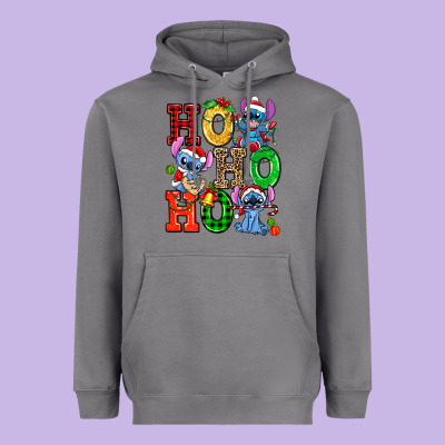 Ho Ho Ho Stitch Heavyweight Hoodie Designed By Adodesignshop