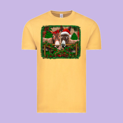 Christmas Donkeys Vintage Tee Designed By Jasminsmagicworld