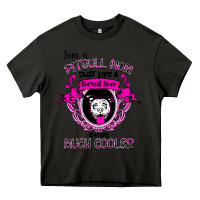 Asphalt I'm A Pitbull Mom Just Like A Normal Mom Heavy Core Tee - Bettercallsaul