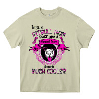 Mossy I'm A Pitbull Mom Just Like A Normal Mom Heavy Core Tee - Bettercallsaul