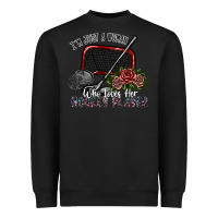 Black i'm just a woman who loves her hockey player Heavyweight Sweatshirt - SublimationCraftShop