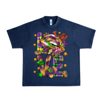 Navy Mardi Gras love lips Urban Heavy Tee - HowdyJamesFarm