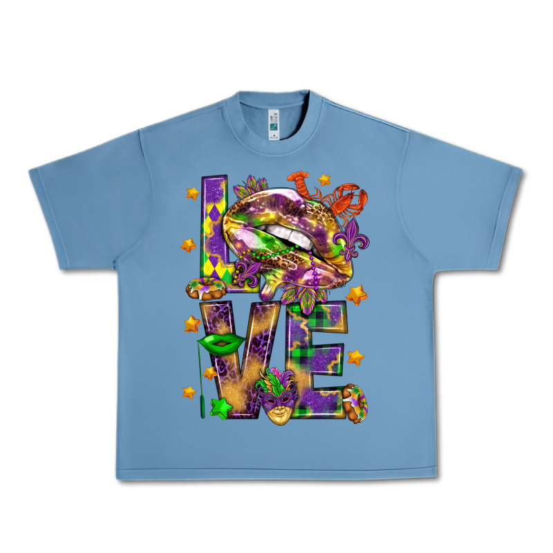 Mardi Gras Love Lips Urban Heavy Tee by HowdyJamesFarm | Teevron