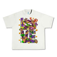 Pistachio Mardi Gras love lips Urban Heavy Tee - HowdyJamesFarm