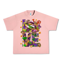 Salmon Mardi Gras love lips Urban Heavy Tee - HowdyJamesFarm
