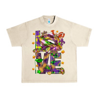 Sandshell Mardi Gras love lips Urban Heavy Tee - HowdyJamesFarm