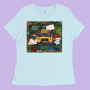 School Bus Back To School Ladies Tee Designed By Texasbilliewilder
