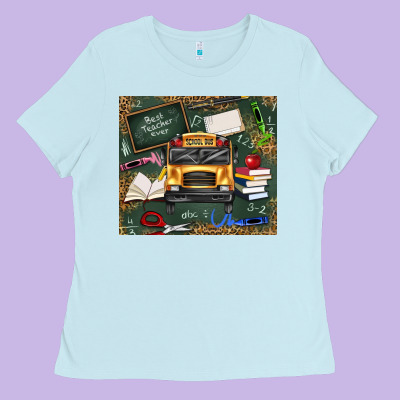 School Bus Back To School Ladies Tee Designed By Texasbilliewilder