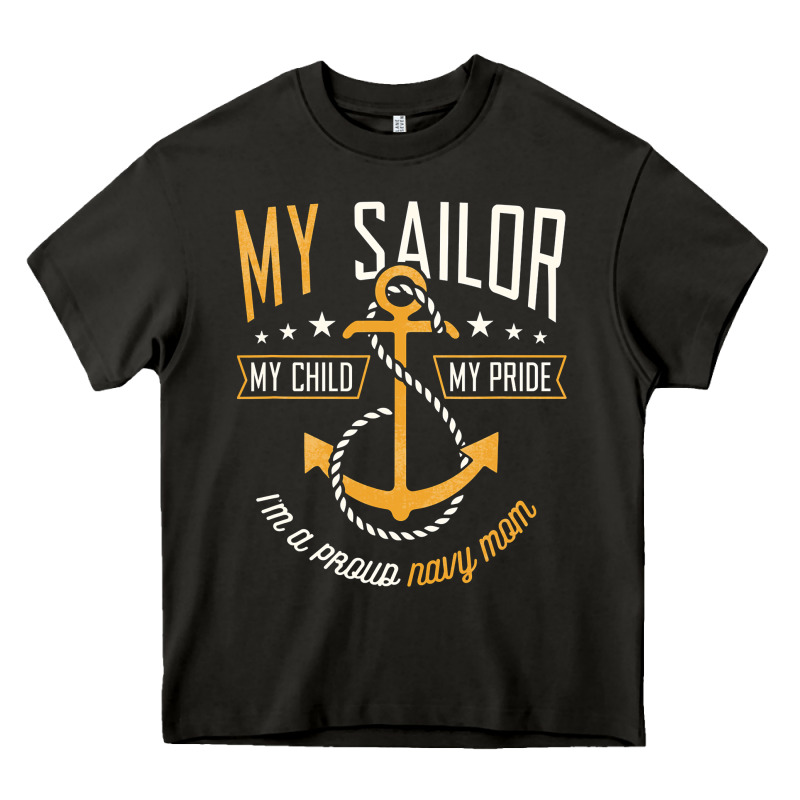 Proud Navy Mother For Moms Of Sailors Proud Mom Navy Family Heavy Core Tee by longCreatives | Teevron