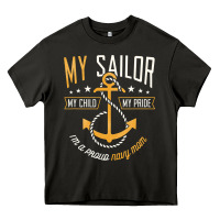 Asphalt Proud Navy Mother for Moms of Sailors Proud Mom Navy Family Heavy Core Tee - longCreatives