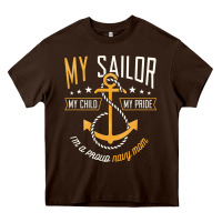 Chocolate Brown Proud Navy Mother for Moms of Sailors Proud Mom Navy Family Heavy Core Tee - longCreatives