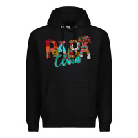 Black Papa Claus Premium Hoodie - CowhideDigitalArt