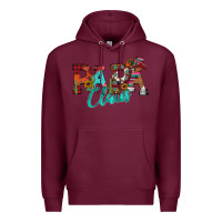 Burgundy Papa Claus Premium Hoodie - CowhideDigitalArt