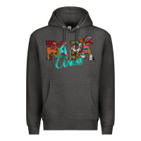 Charcoal Heather Papa Claus Premium Hoodie - CowhideDigitalArt