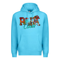 Ocean Blue Papa Claus Premium Hoodie - CowhideDigitalArt