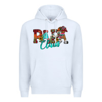 White Papa Claus Premium Hoodie - CowhideDigitalArt