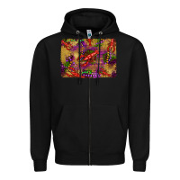 Black mardi gras crawfısh leopard wood and glitter background Zipper Hoodie - Artiststas