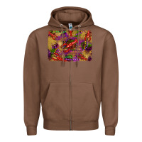 Chestnut mardi gras crawfısh leopard wood and glitter background Zipper Hoodie - Artiststas